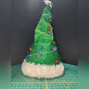Festive Green Christmas Tree Hat